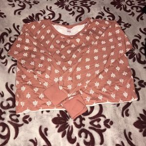 Crop top sweater peach color